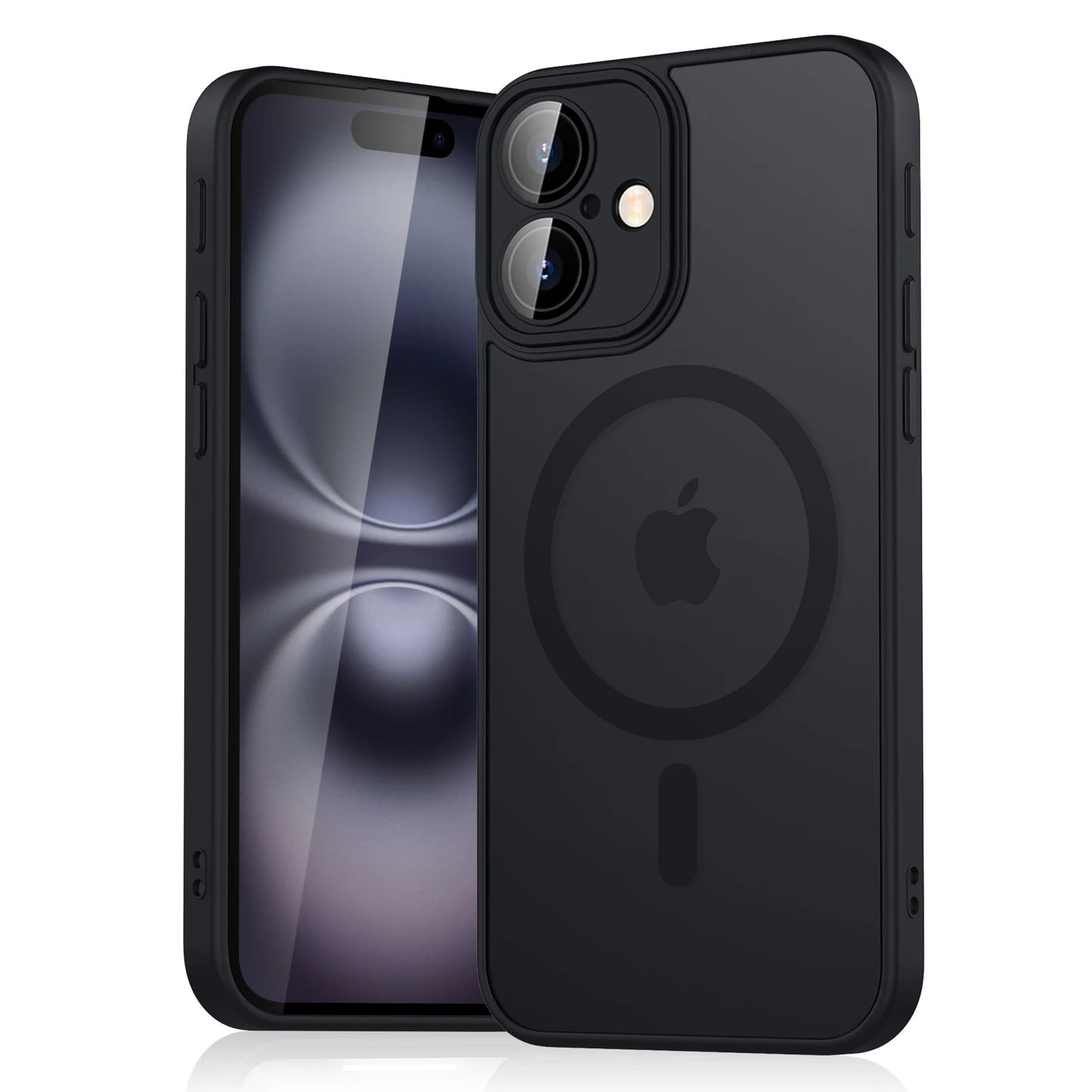 Luxury Magnetic iPhone Case, Matte Translucent Material, Shockproof Case For iPhone, Mag Safe Wireless Charging Cover
