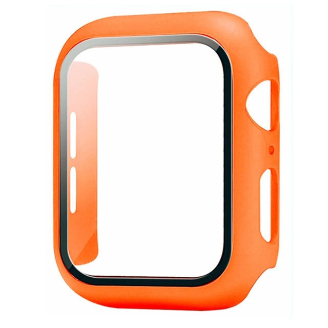 Premium Glass + Case For Apple Watch 8 7 6 SE 5 9 iWatch, Screen Protector for Apple watch, 44mm 45mm 41mm 40mm 42mm 38mm.
