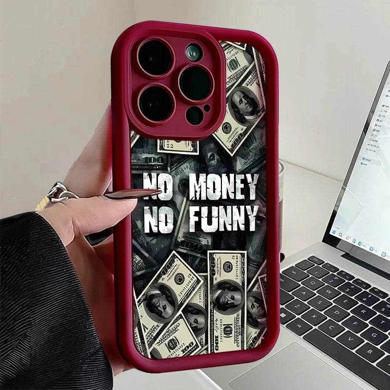 Premium Silicone Phone Case, Dollar Design Phone Cases For iPhone, Shockproof Resistant, Matte and Soft Silicone Cover