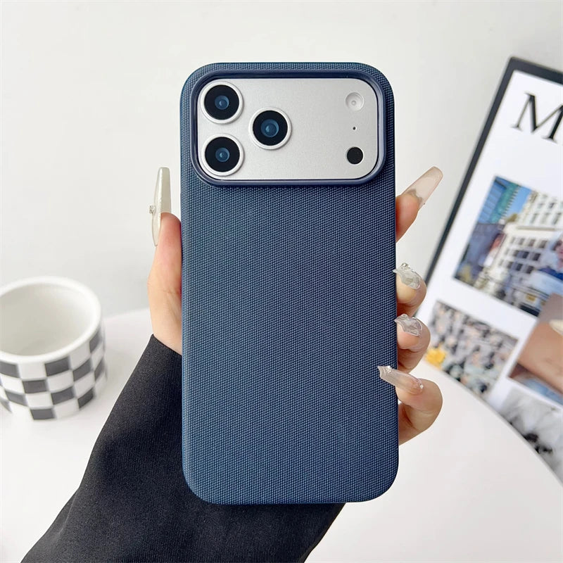 Premium Tech Fabric Woven Magnetic Phone Case for Mag Safe, Shockproof Cover, Anti-scratch and Anti-fingerprint Phone Case