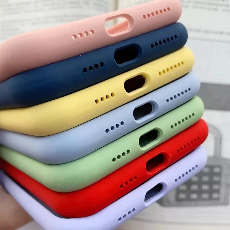 Premium Silicone Cases For iPhone 16 14 15 13 12 Pro, High Quality Material, Shockproof Resistant, Anti-Scratch and Anti-Fingerprint