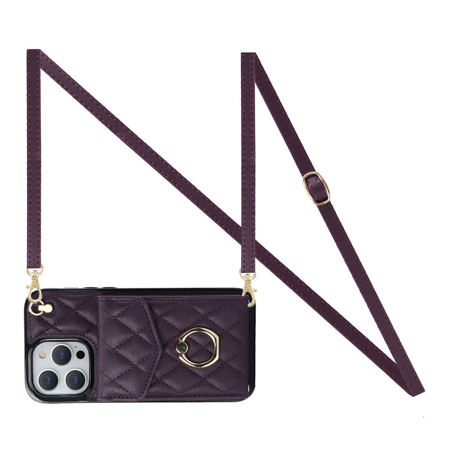 High Quality Crossbody Leather Case for iPhone with Wallet, Premium Leather, All Around Protection Phone Case.