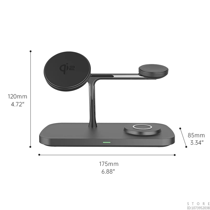 High Quality 3 in 1 Magnetic Charging Station for iPhone, iWatch and Air Pods, Wireless Charger Station