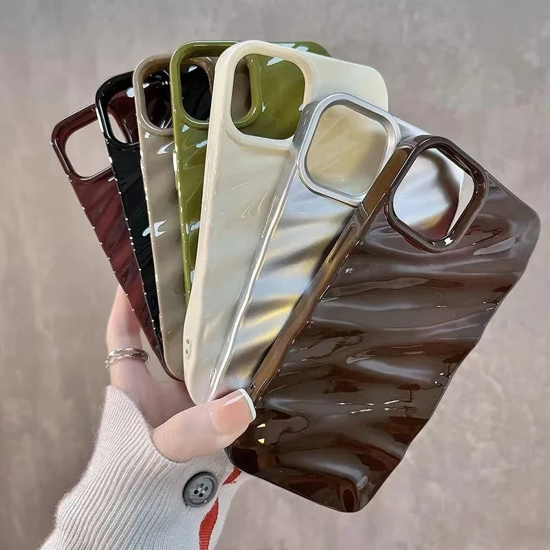 High Quality Wave Phone Case for iPhone, Solid Back Cover, Shockproof and Anti-scratch protection.