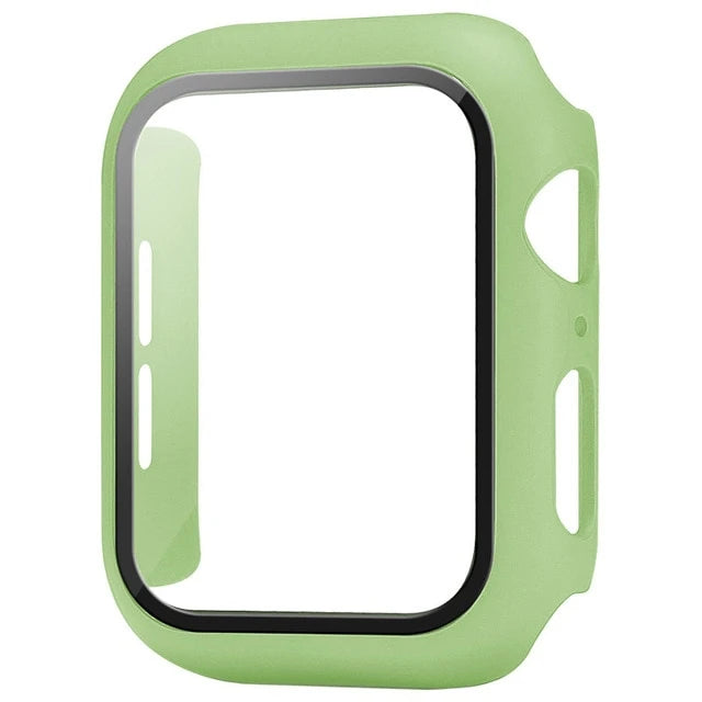 Premium Glass + Case For Apple Watch 8 7 6 SE 5 9 iWatch, Screen Protector for Apple watch, 44mm 45mm 41mm 40mm 42mm 38mm.