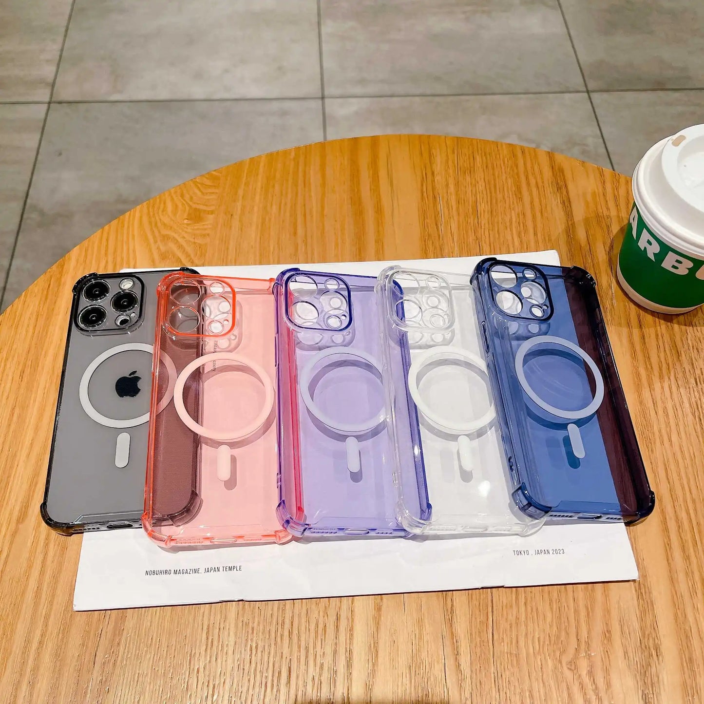 Luxury Wireless Charging Phone Case, MagSafe and Shockproof Phone Case For iPhone, Transparent and Magnetic Bumper Cover