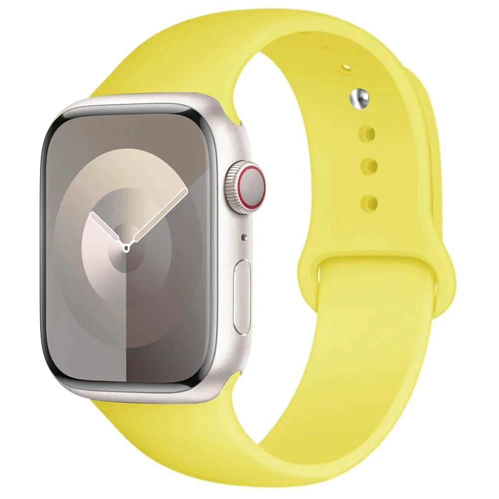 High Quality Silicone Strap For Apple Watch, 44mm 45mm 40mm 41mm 42-38mm 45 mm and series 8 7 6 5 4 3 SE 9 Ultra 2 49mm