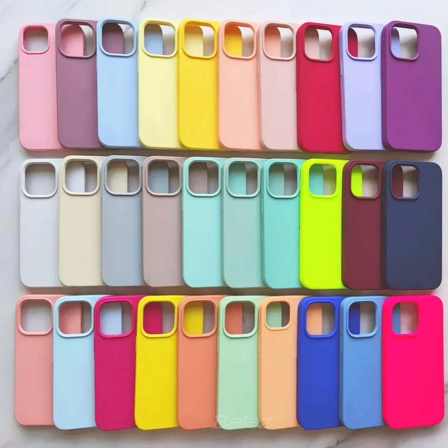 Premium Silicone Cases For iPhone 16 14 15 13 12 Pro, High Quality Material, Shockproof Resistant, Anti-Scratch and Anti-Fingerprint