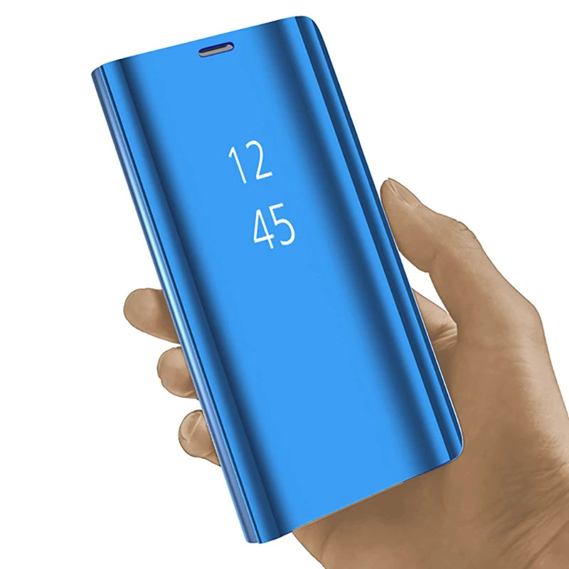 High Quality 360° Full Protected Flip Mirror Phone Case For iPhone, Shockproof Bumper Cover, Anti-finger Print Phone Case