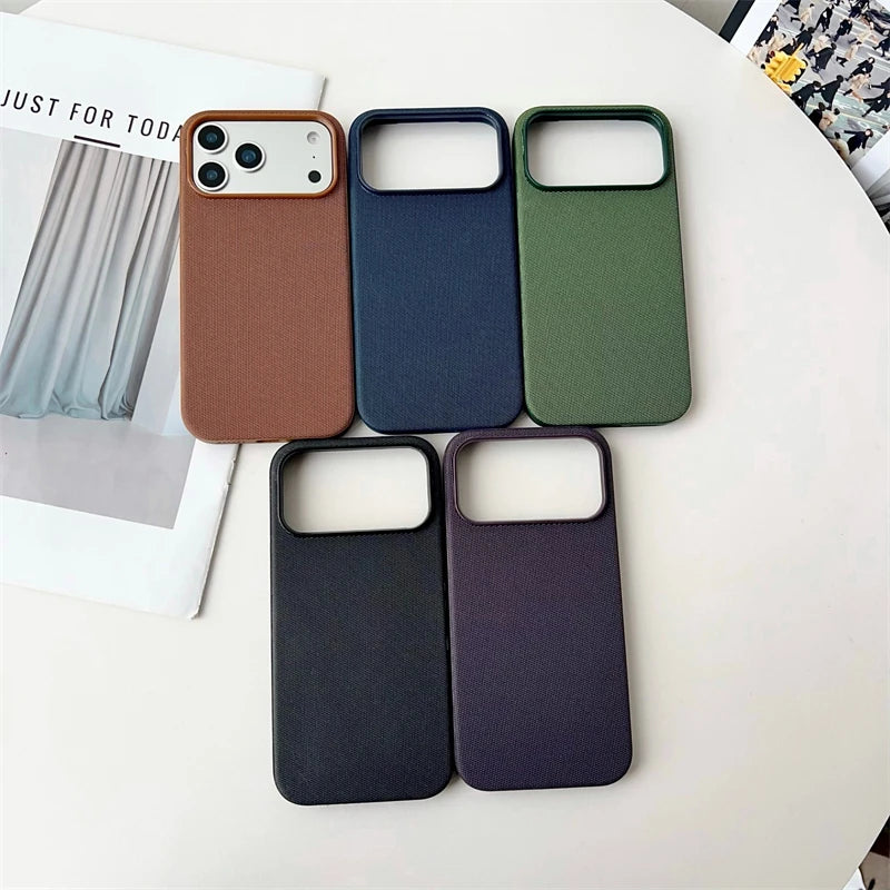 Premium Tech Fabric Woven Magnetic Phone Case for Mag Safe, Shockproof Cover, Anti-scratch and Anti-fingerprint Phone Case