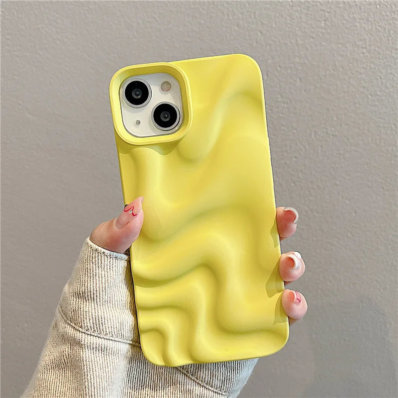 Luxury 3D Wave Case For iPhone, Soft Shockproof Back Cover, All Around Protection