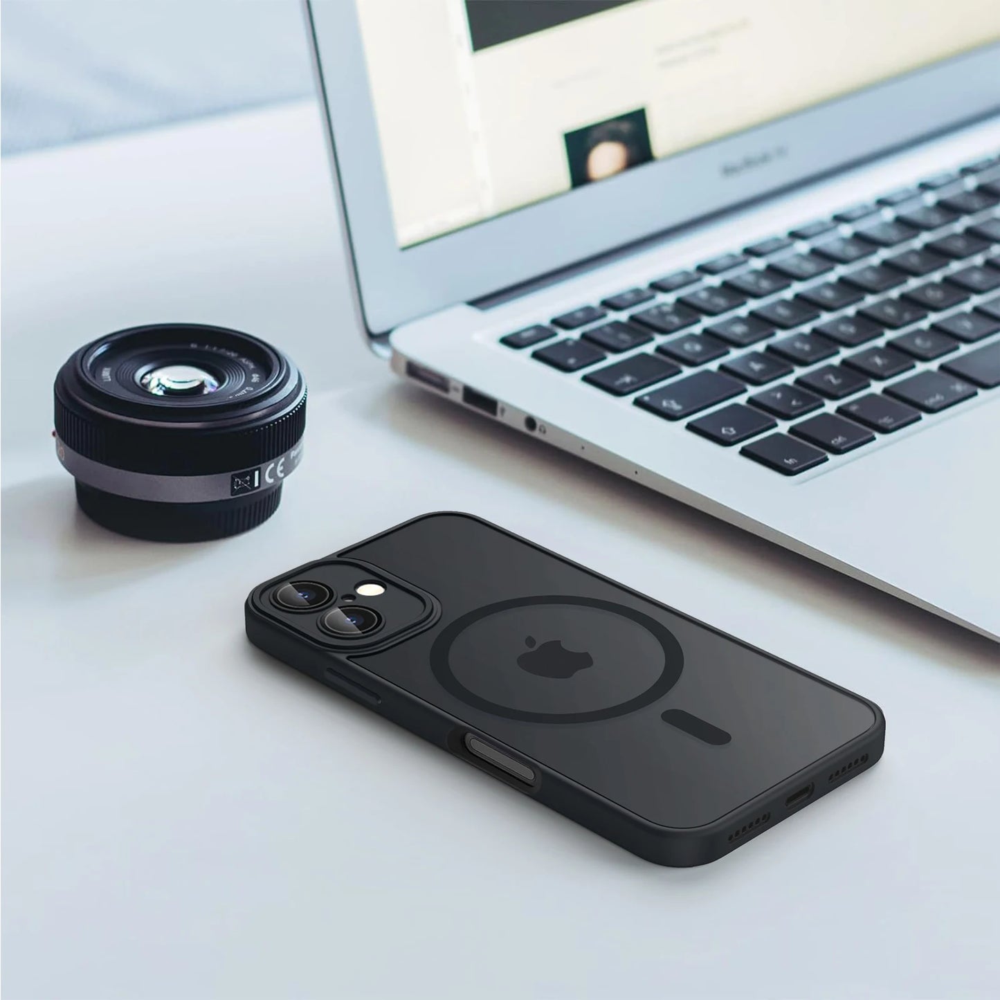 Luxury Magnetic iPhone Case, Matte Translucent Material, Shockproof Case For iPhone, Mag Safe Wireless Charging Cover