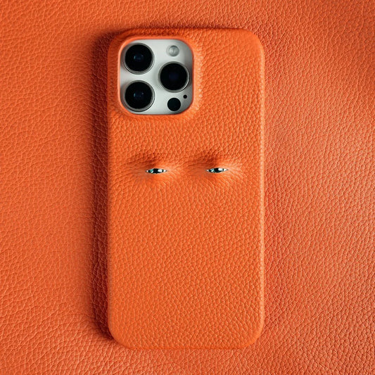 High Quality Leather for iPhone, Unique Eye Design, Full Back Cover Phone Case, Shock-proof Resistant and Anti-fingerprint Leather