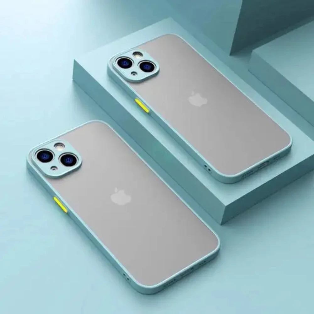 High Quality Shockproof Matte Case For iPhone 16 15 14 Plus 13 11 12 Pro Max, Luxury Silicone Bumper with Clear Back Cover and Unique Color