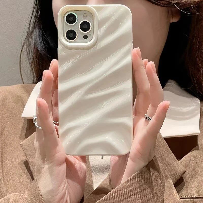 High Quality Wave Phone Case for iPhone, Solid Back Cover, Shockproof and Anti-scratch protection.