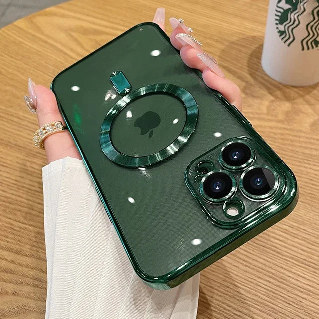 High Quality Silicone, Magnetic Case For MagSafe For iPhone, Clear and Soft Silicone, Wireless Charging Cover