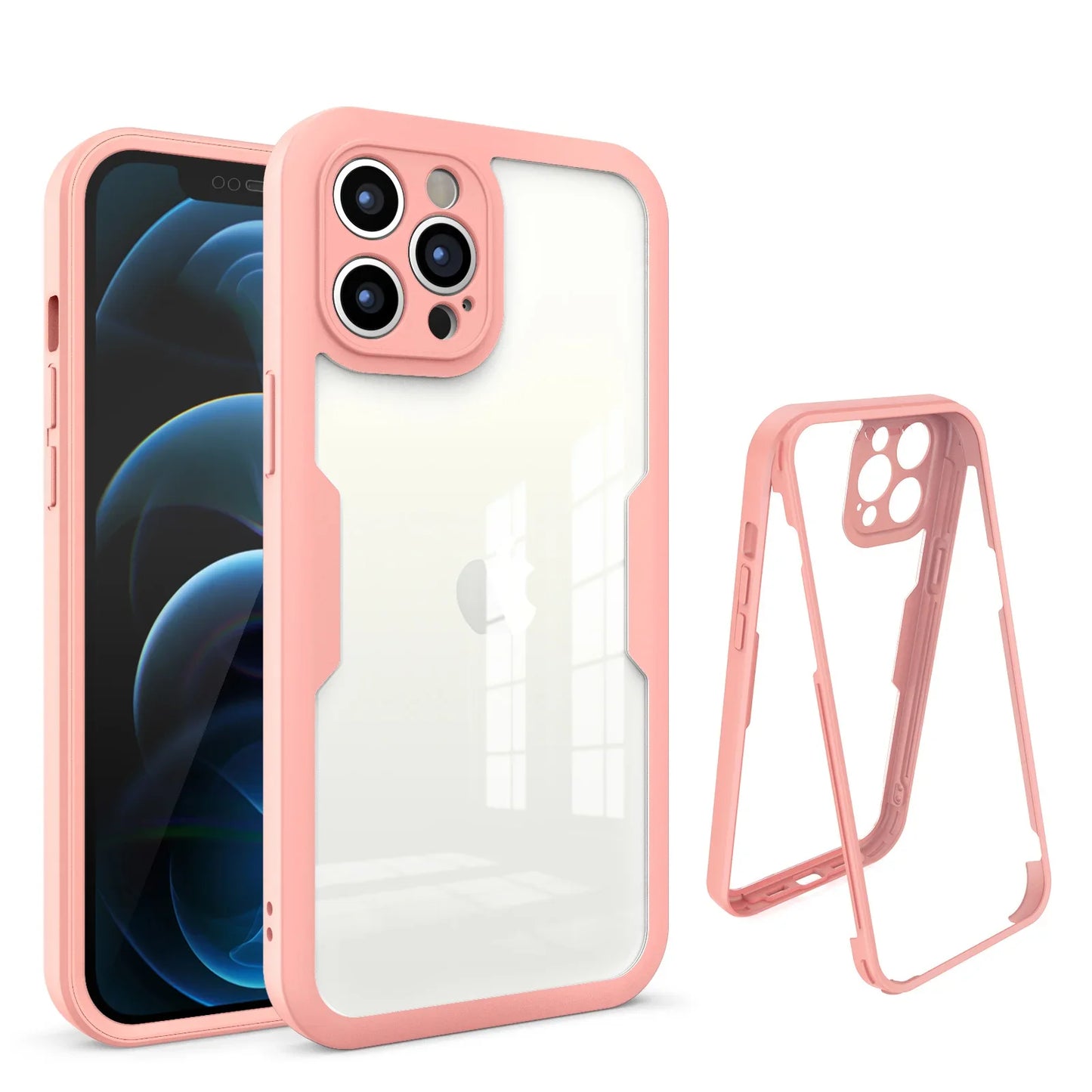 High Quality iPhone Case ,360 Protection Case, Full Cover Camera Lens and Screen Protection, Anti-Fingerprint and Shock-protection