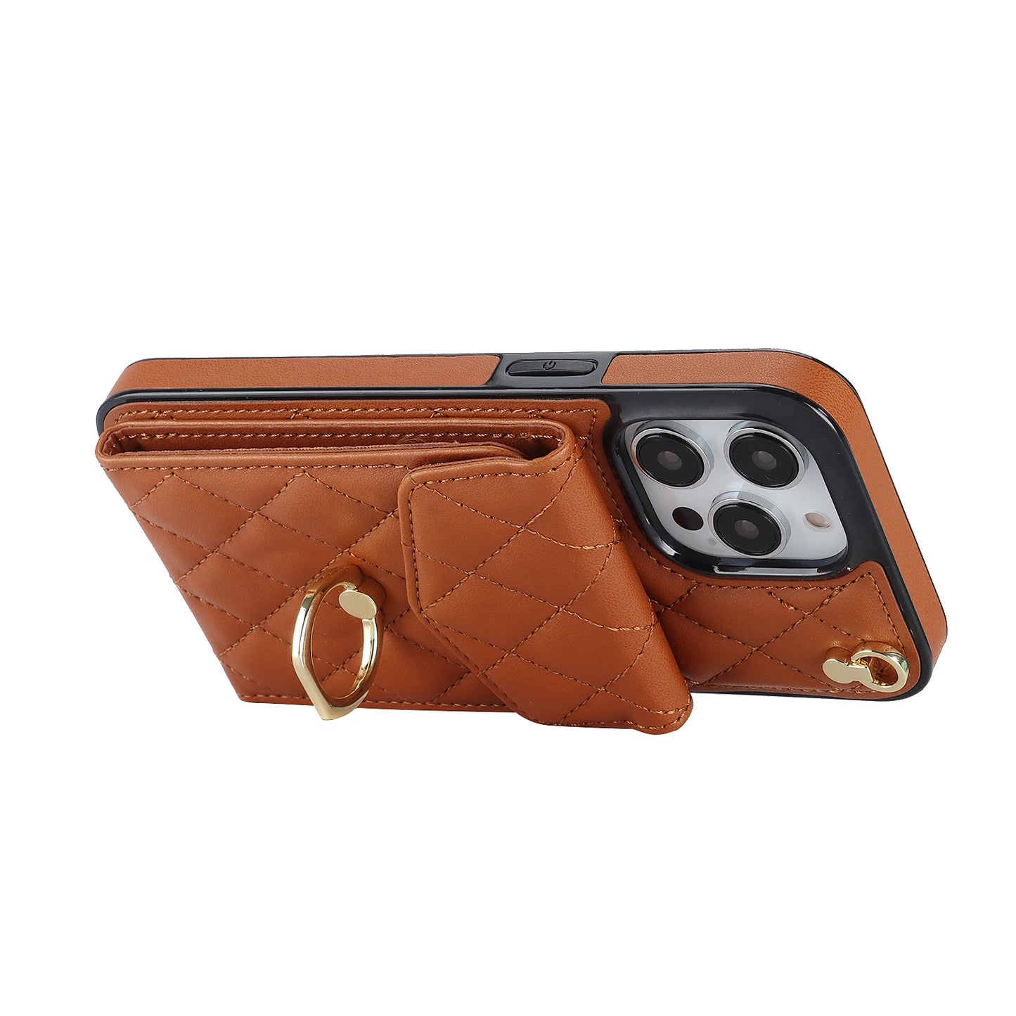 High Quality Crossbody Leather Case for iPhone with Wallet, Premium Leather, All Around Protection Phone Case.