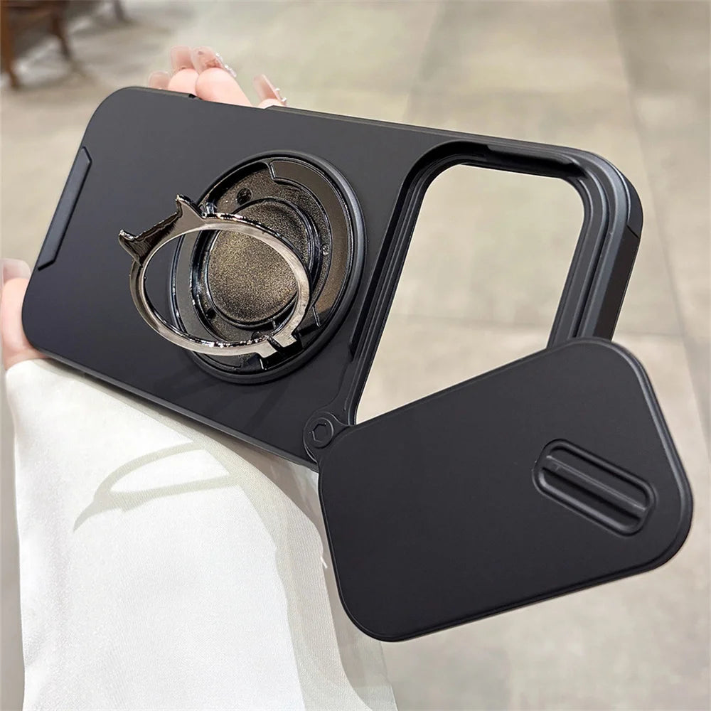 Premium Magnetic Stand Phone Case for iPhone, Full Camera Protection, All Around Protection Phone Case, Shockproof Protection Phone Case