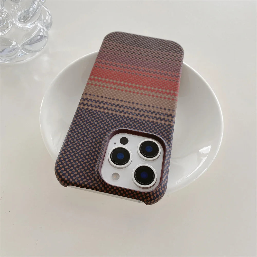 Ultra-Thin Kevlar Aramid Case for your iPhone. MagSafe Ready. Lightweight. Premium Feel.