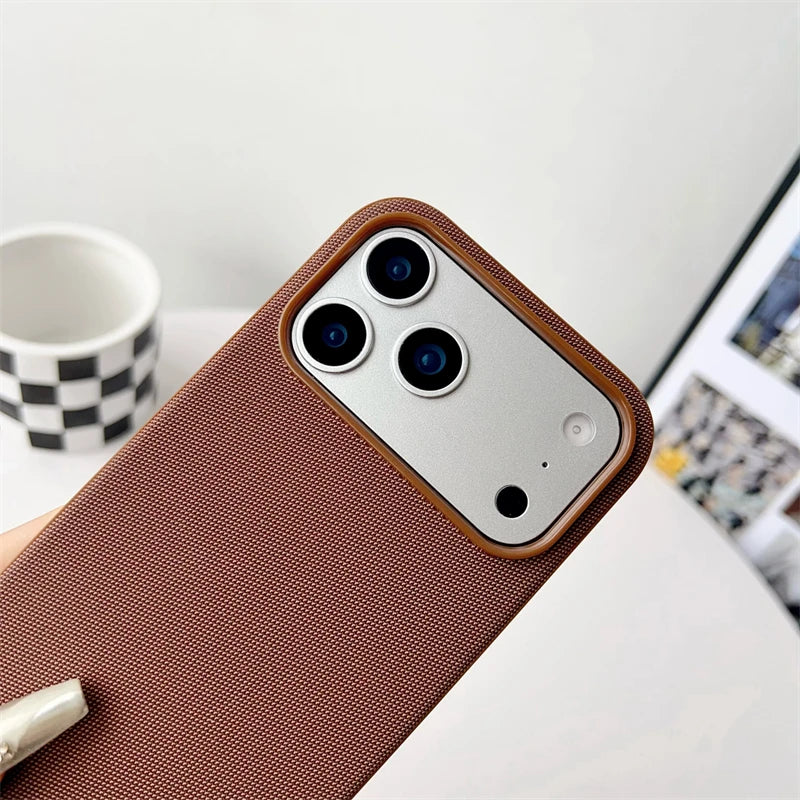 Premium Tech Fabric Woven Magnetic Phone Case for Mag Safe, Shockproof Cover, Anti-scratch and Anti-fingerprint Phone Case