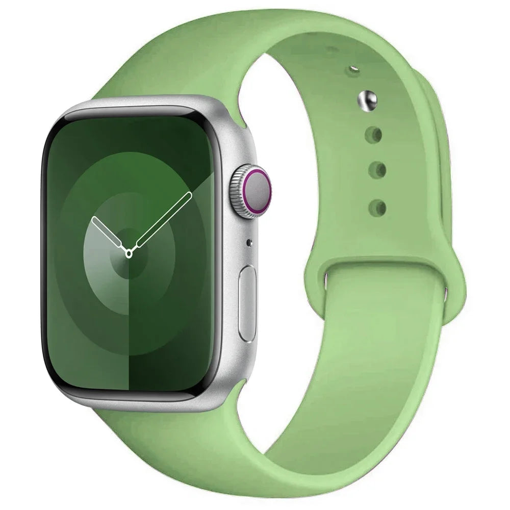 High Quality Silicone Strap For Apple Watch, 44mm 45mm 40mm 41mm 42-38mm 45 mm and series 8 7 6 5 4 3 SE 9 Ultra 2 49mm
