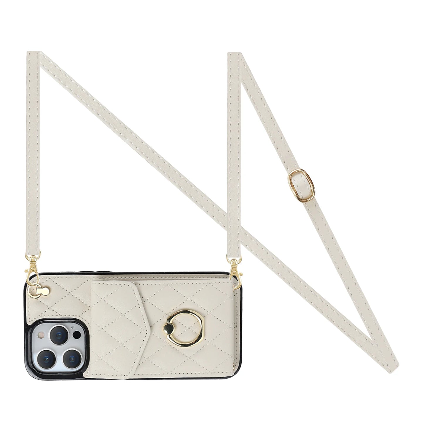 High Quality Crossbody Leather Case for iPhone with Wallet, Premium Leather, All Around Protection Phone Case.