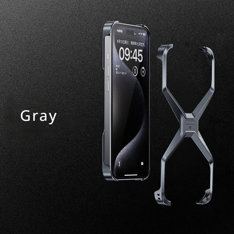 Luxury Metal Phone Bumper Cases For iPhone, Shockproof Bumper Cover Frame, Unique Design Phone Case