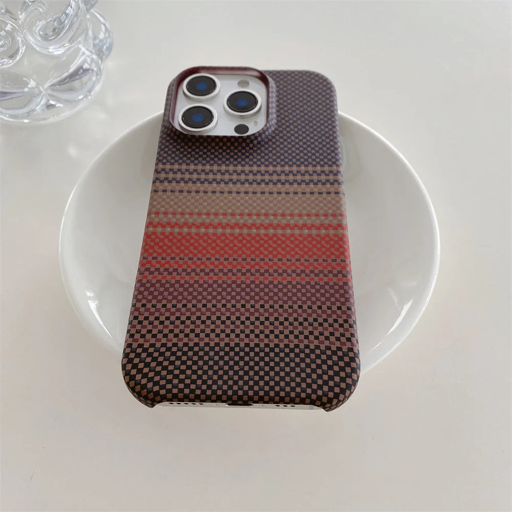 Ultra-Thin Kevlar Aramid Case for your iPhone. MagSafe Ready. Lightweight. Premium Feel.