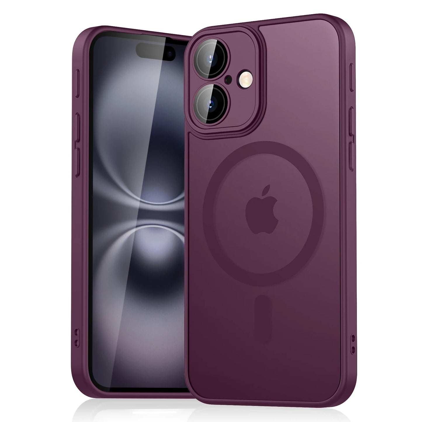 Luxury Magnetic iPhone Case, Matte Translucent Material, Shockproof Case For iPhone, Mag Safe Wireless Charging Cover
