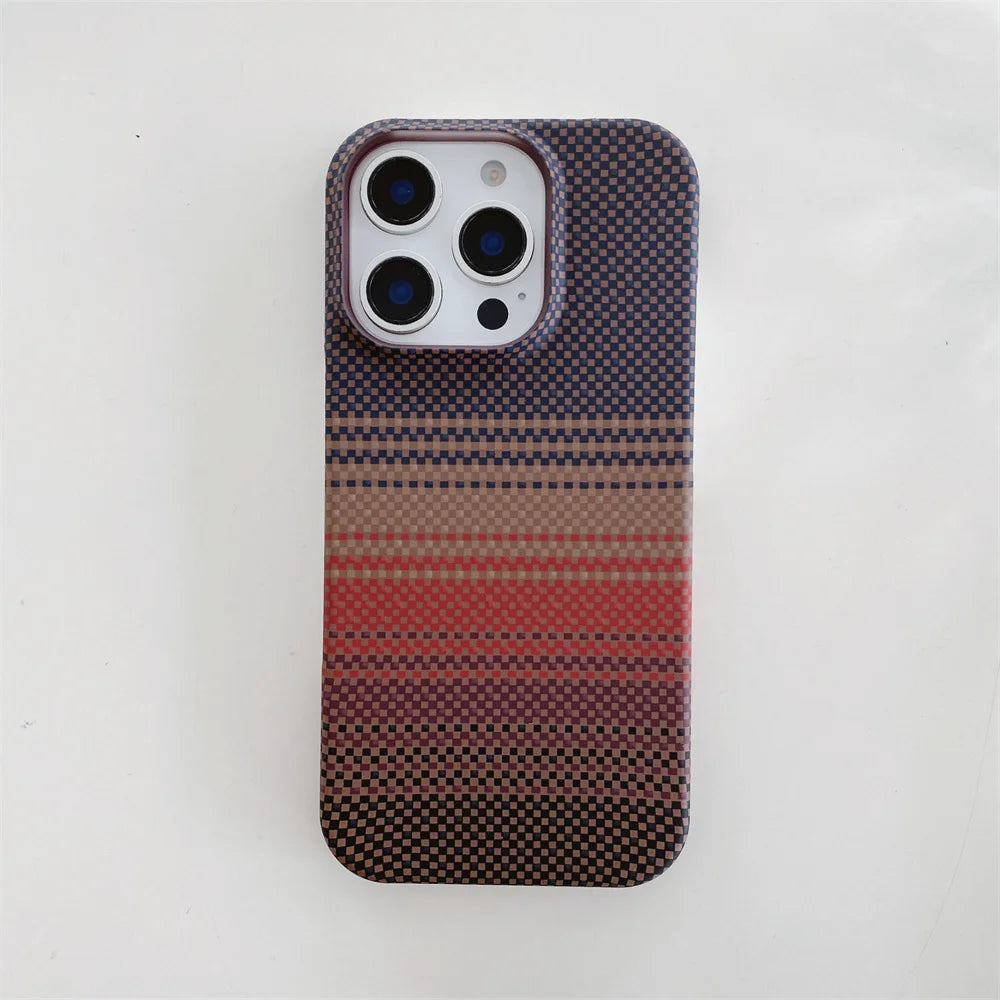 Ultra-Thin Kevlar Aramid Case for your iPhone. MagSafe Ready. Lightweight. Premium Feel.
