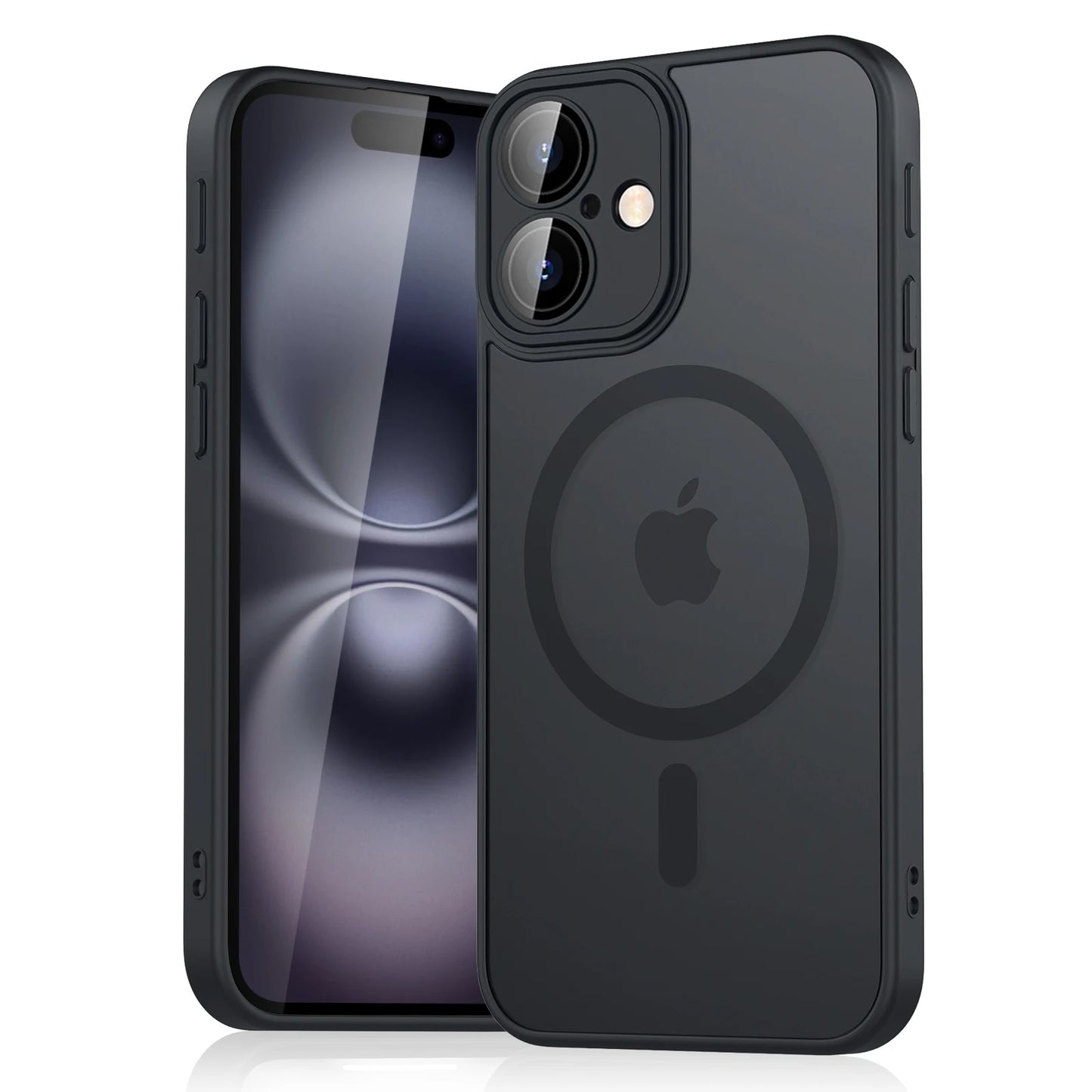 Luxury Magnetic iPhone Case, Matte Translucent Material, Shockproof Case For iPhone, Mag Safe Wireless Charging Cover
