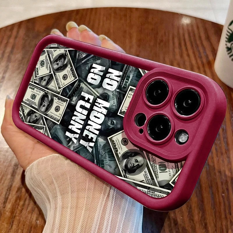 Premium Silicone Phone Case, Dollar Design Phone Cases For iPhone, Shockproof Resistant, Matte and Soft Silicone Cover