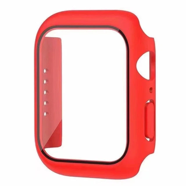 Premium Glass + Case For Apple Watch 8 7 6 SE 5 9 iWatch, Screen Protector for Apple watch, 44mm 45mm 41mm 40mm 42mm 38mm.