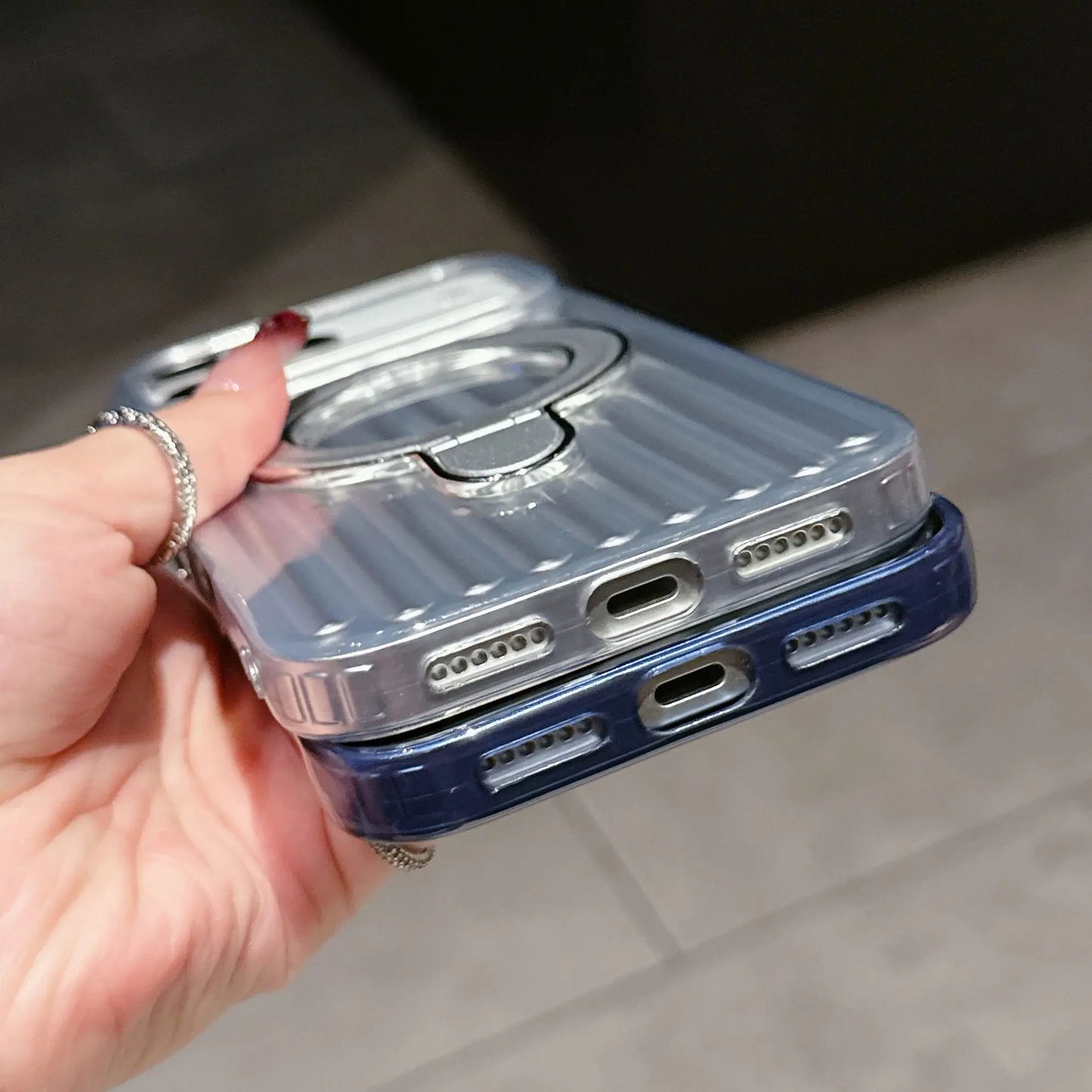 High Quality Corrugated Luggage Stripes iPhone Case