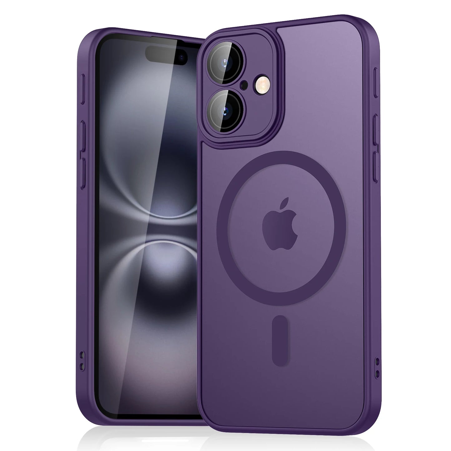 Luxury Magnetic iPhone Case, Matte Translucent Material, Shockproof Case For iPhone, Mag Safe Wireless Charging Cover