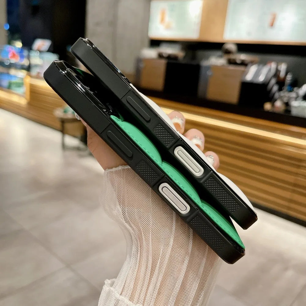 High Quality Puffer Phone Case for iPhone, Solid Color, Shockproof Protection, Soft Cover