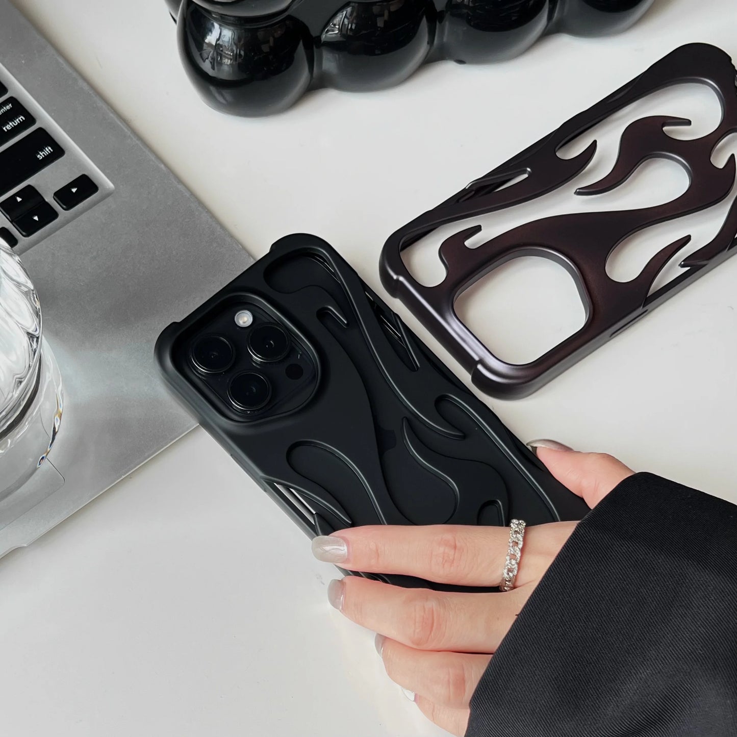 High Quality 3D Flame Phone Case for iPhone, Slim and Shockproof Protection, Soft Cover