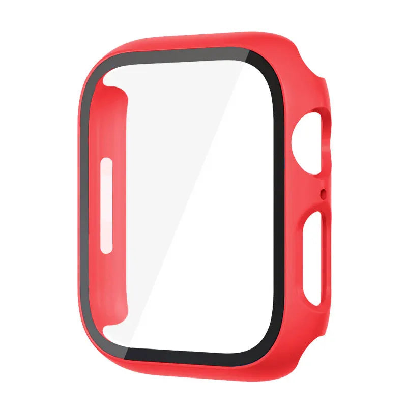 High Quality Glass and Case For Apple Watch, 45mm 44mm 41mm 40mm, Screen Protector Cover, Series 3/4/5/6/SE/7/8