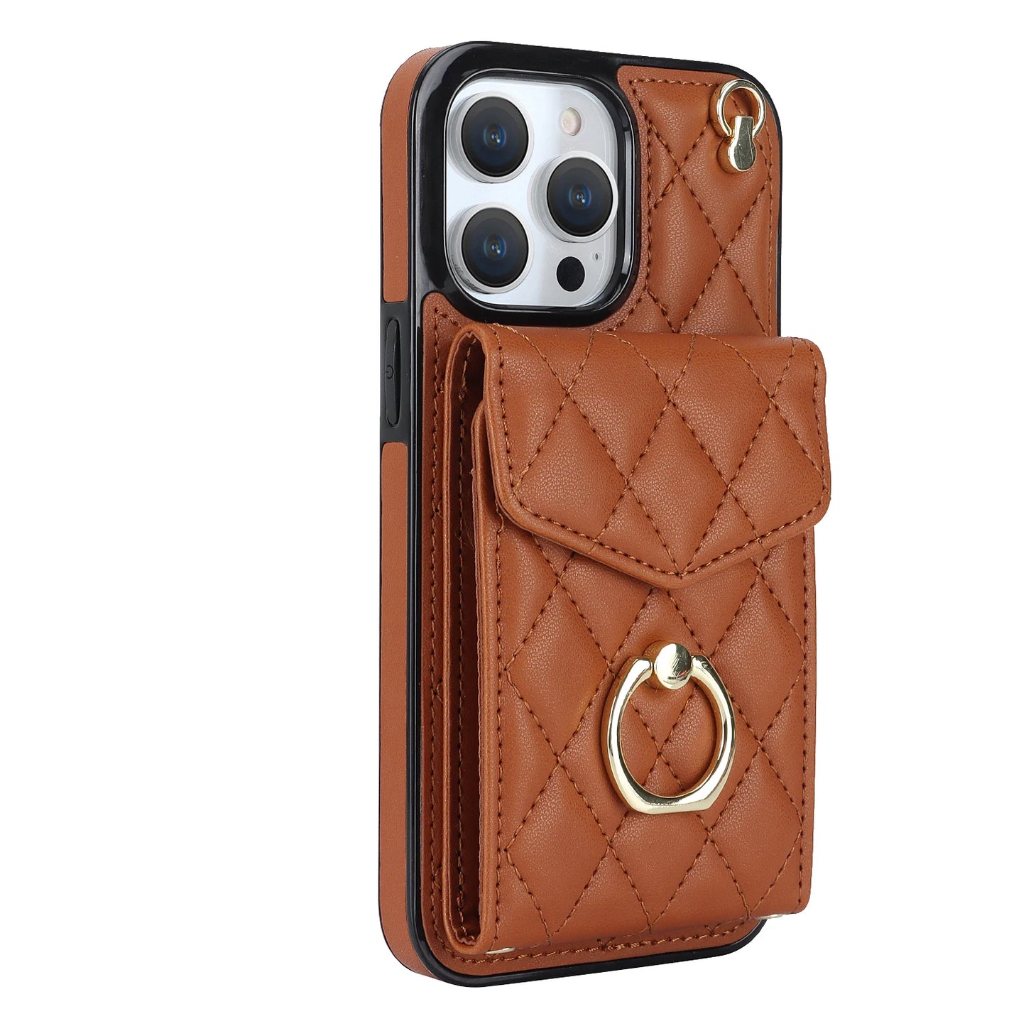 High Quality Crossbody Leather Case for iPhone with Wallet, Premium Leather, All Around Protection Phone Case.