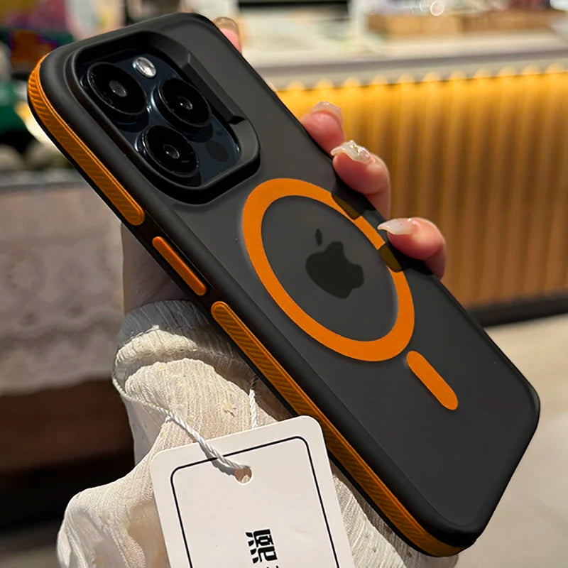High Quality Translucent Silicone, Magnetic Phone Case For iPhone, Shockproof Bumper Cover, All Around Protection