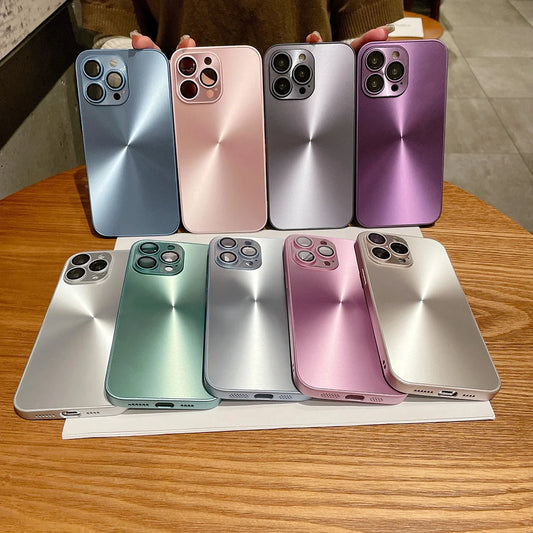Luxury Aurora Color Phone Case Suitable For iPhone, Shockproof Cover, Full Camera Lens Protection