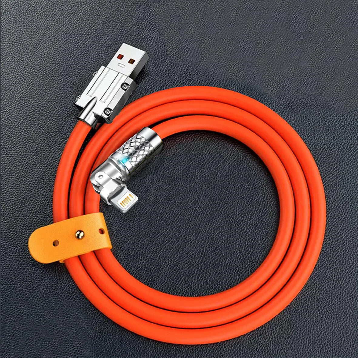 High Quality Silicone Cable, USB C with 120W, For iPhone 14 13 12 11 Pro Max/ Mini, 180 Rotating, Ultra Fast Charging, Type C