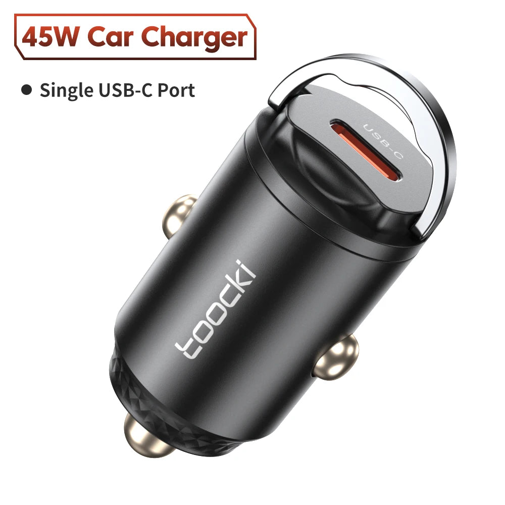 High Quality Car Charger, 45W Power, Fast Charging, USB C, Charger Adapter For iPhone