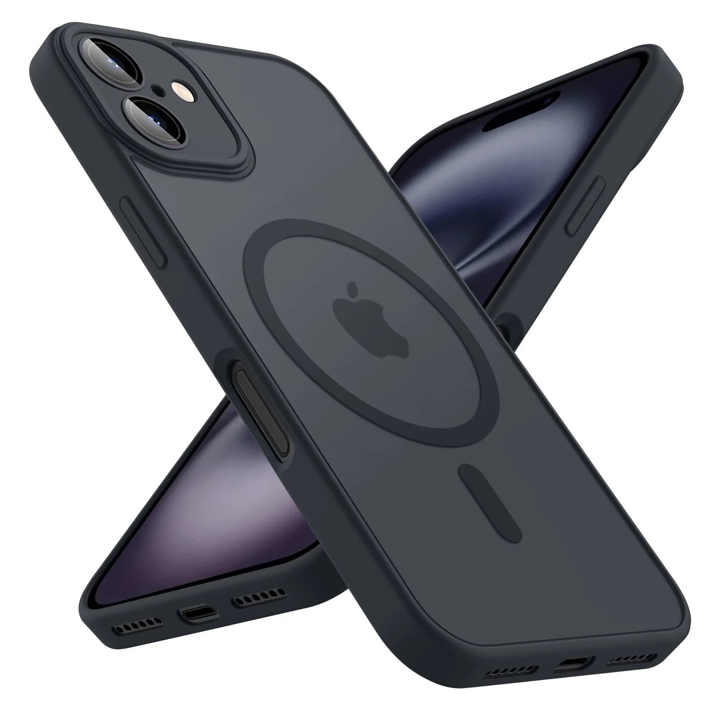 Luxury Magnetic iPhone Case, Matte Translucent Material, Shockproof Case For iPhone, Mag Safe Wireless Charging Cover