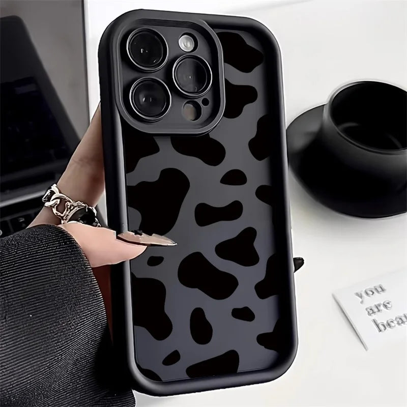 High Quality Leopard Print Phone Case For iPhone,  Matte Silicone, Soft Cover, Anti-Scratch and Anti-fingerprint case.