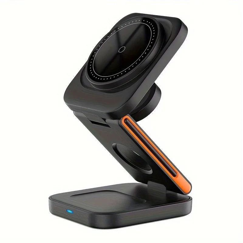 Premium 3 in 1 Magnetic Wireless Charger, 15W, Fast Charging Stand for iPhone.