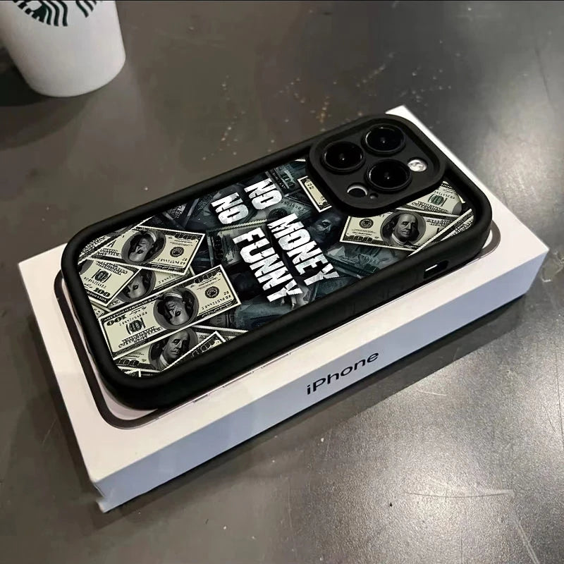 Premium Silicone Phone Case, Dollar Design Phone Cases For iPhone, Shockproof Resistant, Matte and Soft Silicone Cover