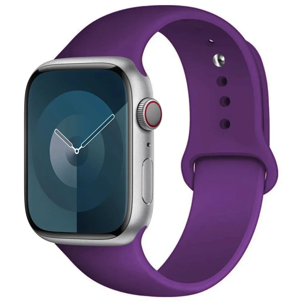 High Quality Silicone Strap For Apple Watch, 44mm 45mm 40mm 41mm 42-38mm 45 mm and series 8 7 6 5 4 3 SE 9 Ultra 2 49mm