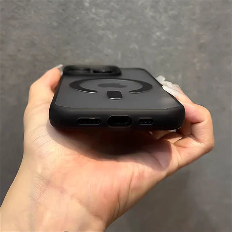 High Quality Translucent Material, For MagSafe Magnetic and Wireless Charging Case For iPhone, Jelly Bumper Shockproof Cover